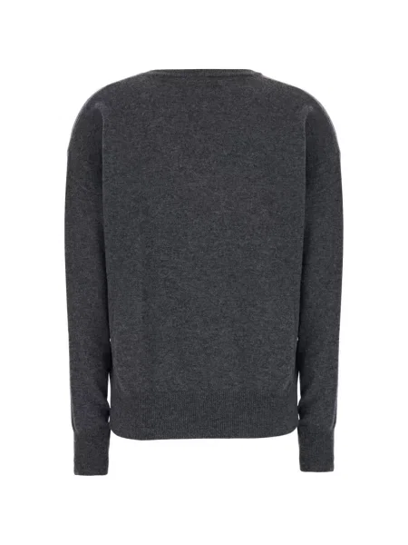 Pulover Jucca cu decolteu în V cu model argyle gri
