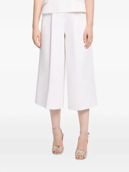 Decupat pantaloni Elie Saab alb