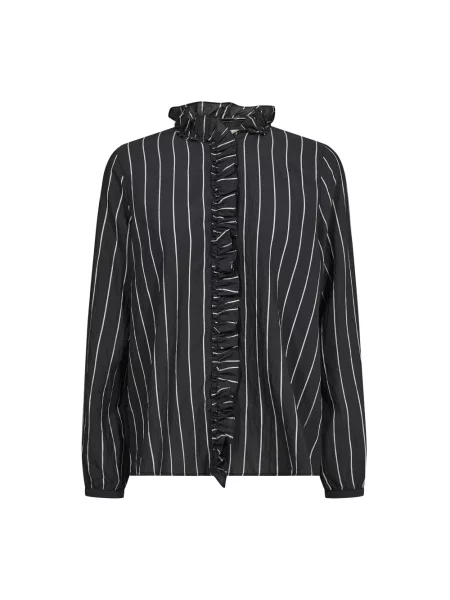 Bluzka z mieszanki z falbanami model ‘Billy’ Mos Mosh zielona