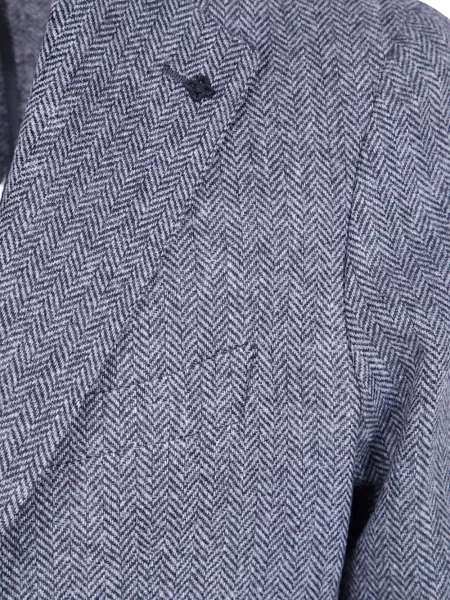 Sacou Tagliatore cu model herringbone gri