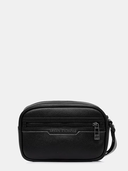 Pungă cosmetică Armani Exchange negru