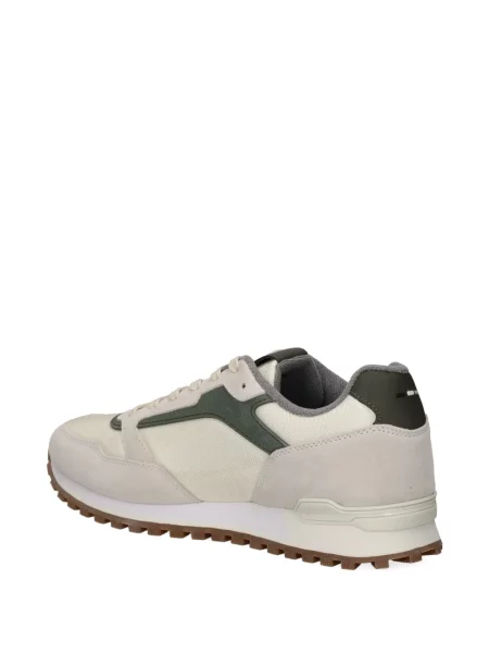Sneakerși Boss din piele de căprioară alb