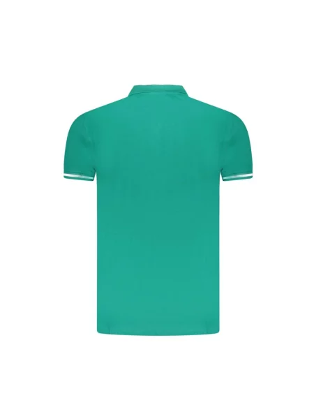 Koszulka polo Cavalli Class klasyczna z kołnierzem zielona