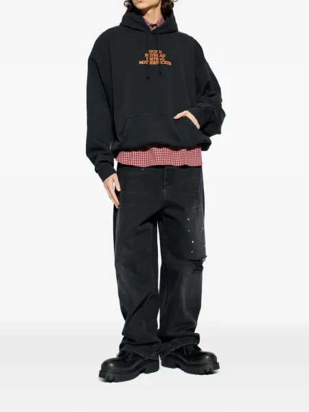 Суичър с качулка Vetements черно
