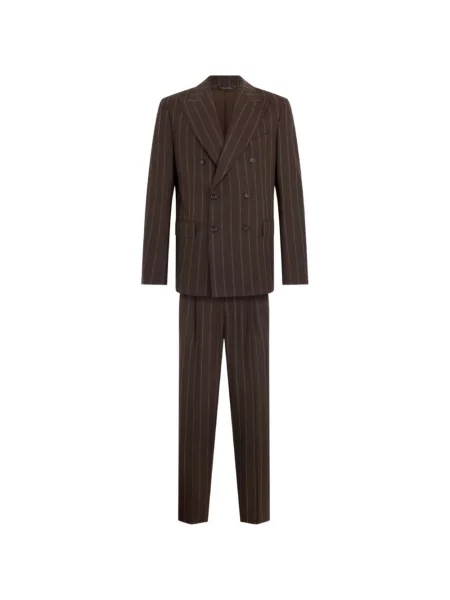 Costum Brooks Brothers cu două rânduri de nasturi maro