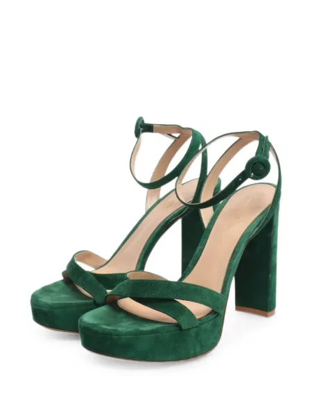Sandale Gianvito Rossi din piele de căprioară cu platformă verde
