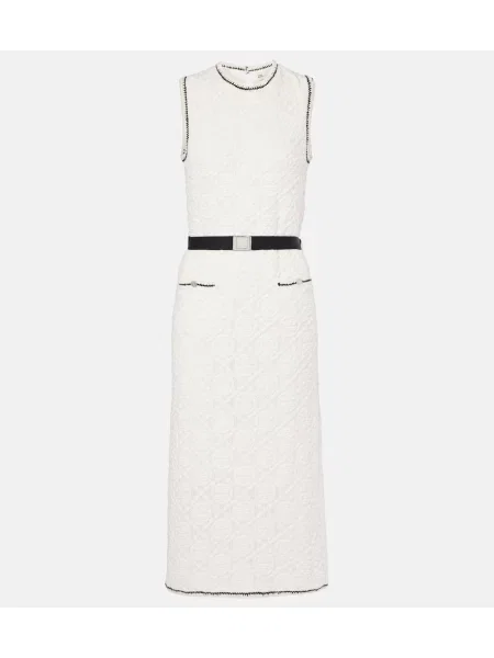 Rochie midi Tory Burch până la genunchi de costum alb