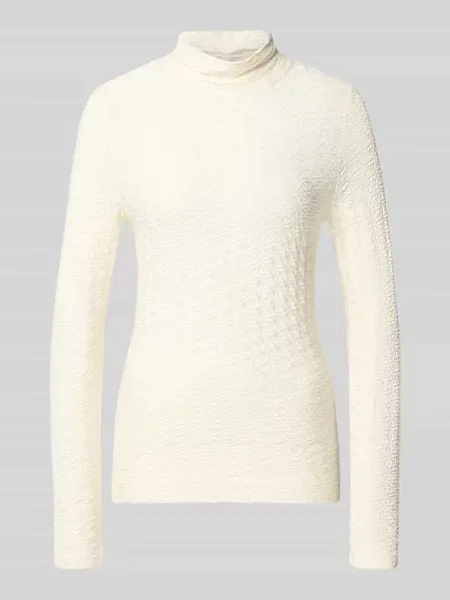 Bluzka z długim rękawem skinny o kroju skinny fit z mieszanki Marc Cain biała