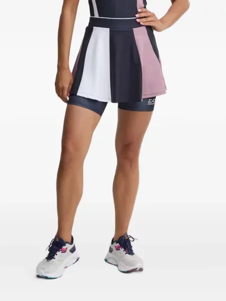 Fustă Ea7 Emporio Armani albastru