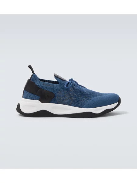Sneakerși Berluti din piele albastru