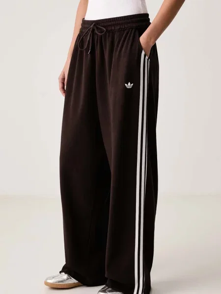Adidas Originals спортен панталон дамски от кафяво