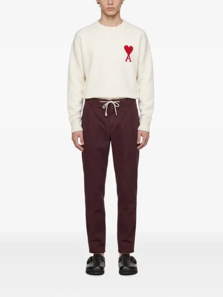 Pantaloni Eleventy cu cordon maro