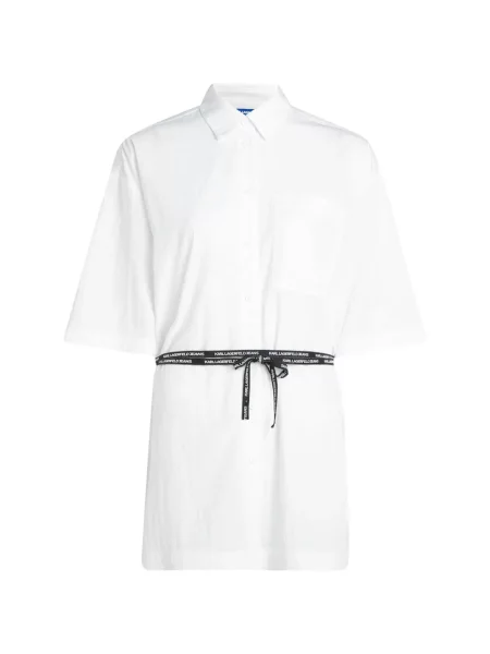 Cămașă Karl Lagerfeld Jeans scurtă alb