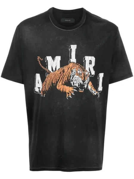 Tricou Amiri cu dungi de tigru negru