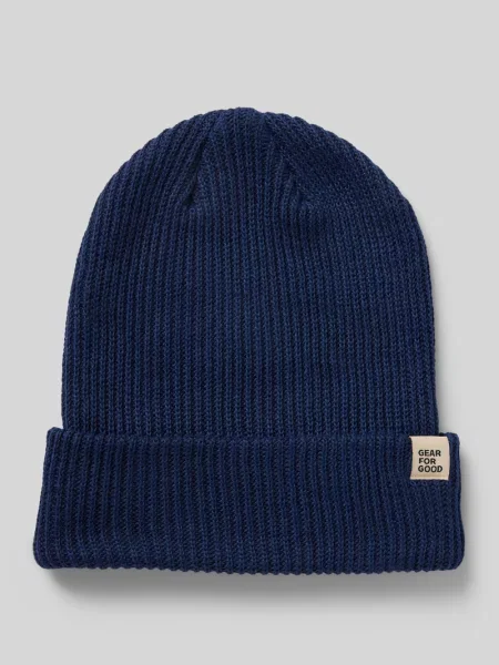 Czapka beanie z detalem z logo Cotopaxi granatowa