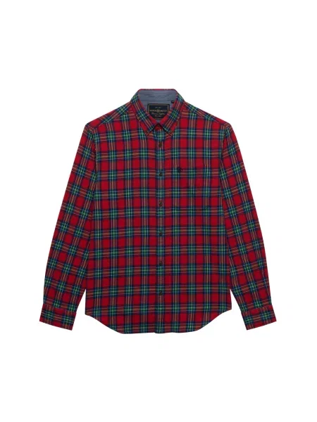 Superdry & Co Cămașă bleumarin / verde / roșu alb