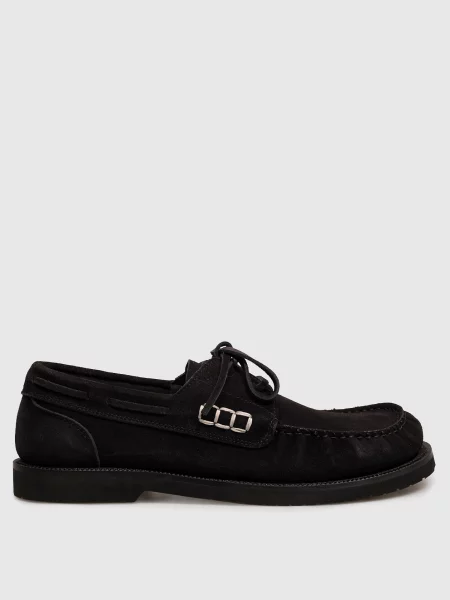 Замшевые лоферы Jw Anderson черные