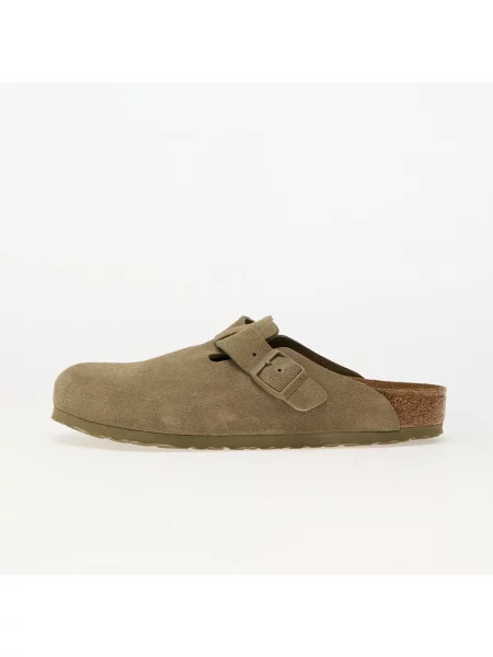 Trampki Birkenstock Boston Leather Velvet Faded Khaki EUR 44 brązowe
