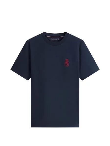 Tricou Tommy Hilfiger cu autograf albastru