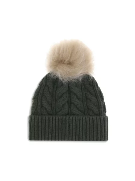 Czapka Moncler wełniana zielona