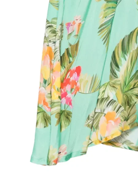 Top Blugirl cu model floral cu imagine verde