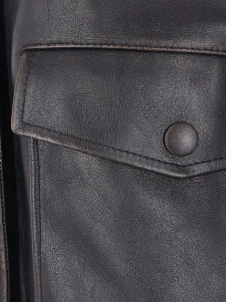 Geanta de piele Jil Sander negru