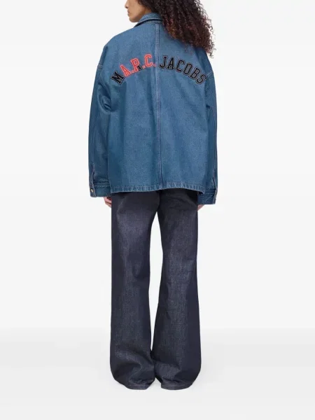 Geacă de blugi Marc Jacobs cu broderie albastru