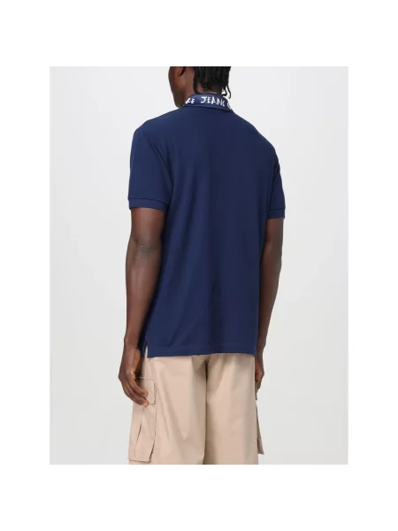 Koszulka polo Versace Jeans Couture niebieska
