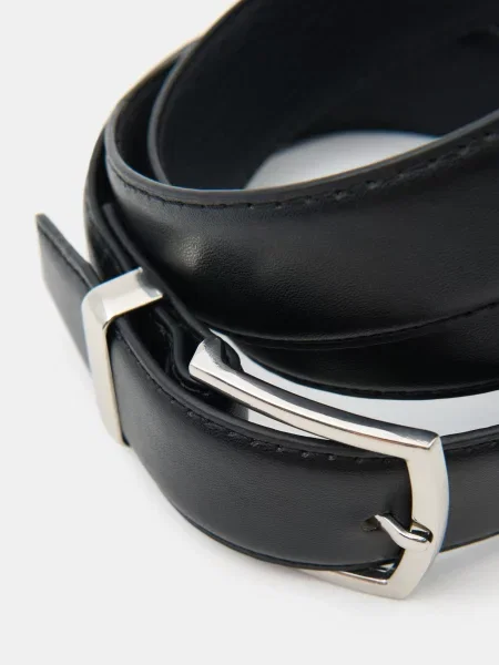 Ремень Sinsay с пряжкой с ремешками черный