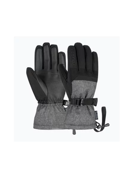 Меланжевые перчатки Reusch черные