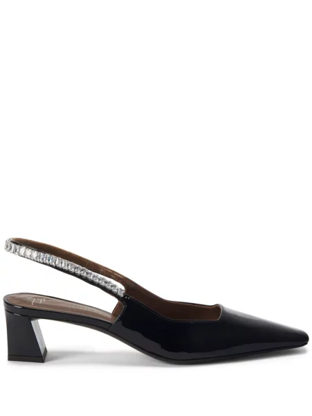 Pantofi cu toc Giuseppe Zanotti slingback de cristal negru