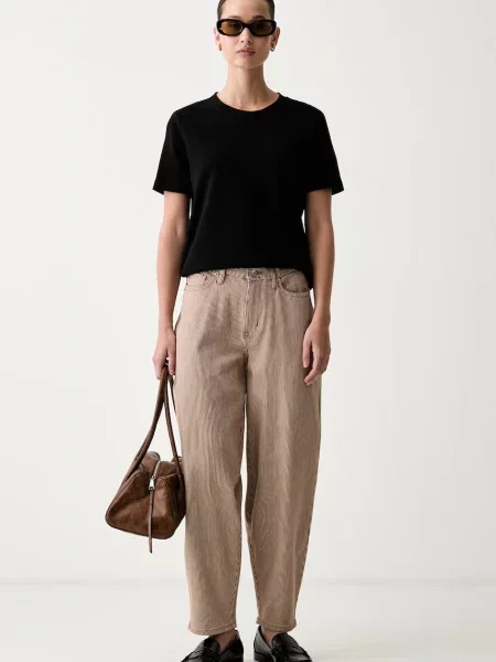 DKNY blugi barrel pentru femei maro