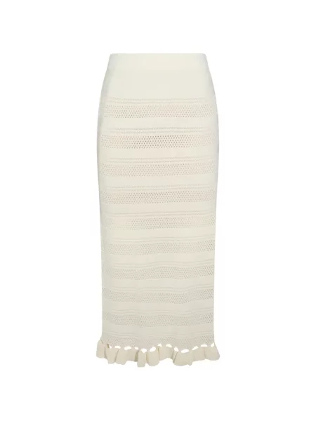 Fustă midi Twinset cu volane până la genunchi