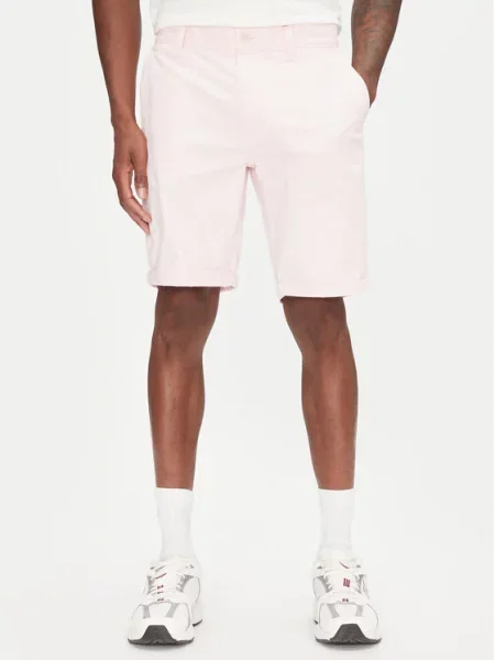 Tommy Jeans Šortky z materiálu Scanton růžová