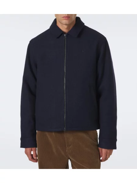 Geacă Polo Ralph Lauren de lână albastru