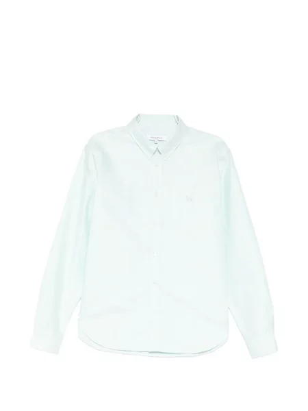 Cămașă Maison Kitsune din țesătură twill verde