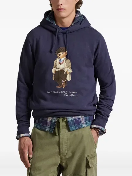 Μικρός κασκέτο Polo Ralph Lauren με χαμηλή μέση υφαίνω διαγωνίως πράσινο