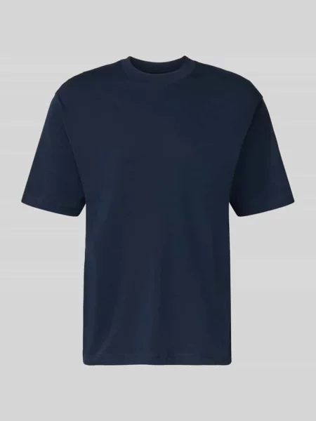T-shirt o kroju regular fit z czystej bawełny Mcneal granatowa