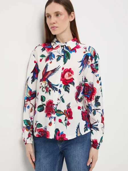 Košile Medicine regular s klasickým límcem béžová