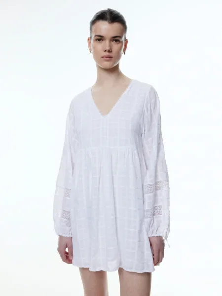 EDITED Rochie Pamuk' alb