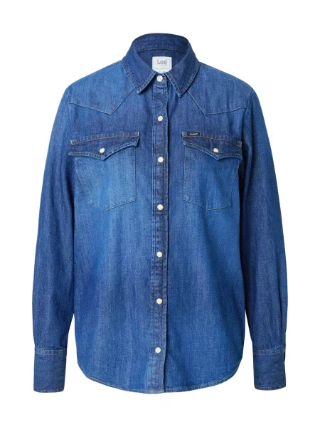 Lee Halenka REGULAR WESTERN SHIRT džínovina modrá