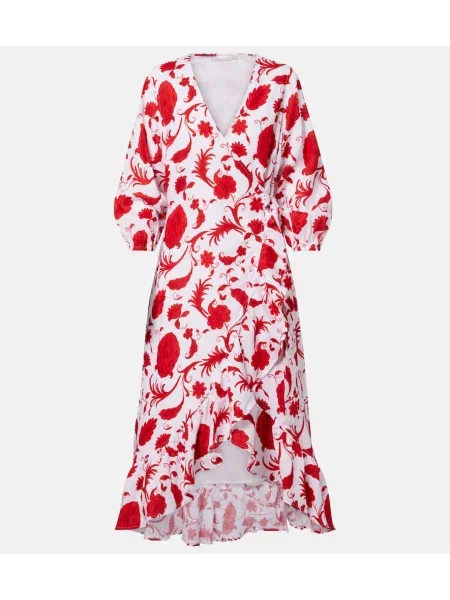 Rochie Heidi Klein de in cu model floral cu volane alb