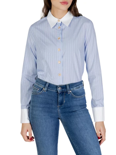 Cămașă Morgan cu dungi clasică albastru