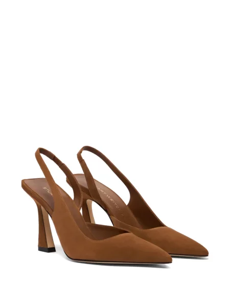 Pantofi cu toc Stuart Weitzman slingback maro