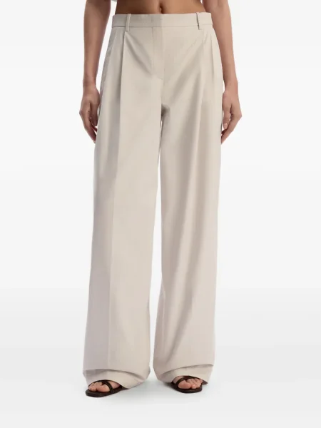 Pantaloni 12 Storeez plisate cu picior lat gri