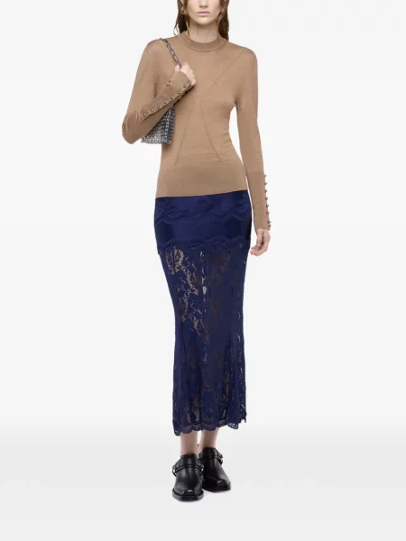 Lung tricou Rabanne maro