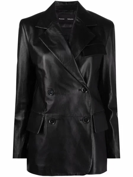 Sacou Proenza Schouler din piele negru