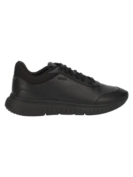Sneakersy Boss skórzane czarne