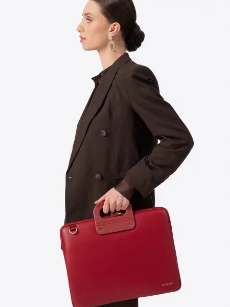 Torba na laptopa z imitacji skóry czerwona