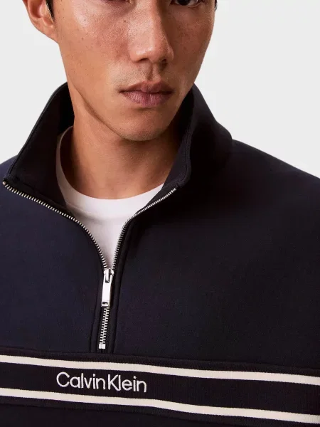 Смугаста спортивна кофта Calvin Klein Jeans синя